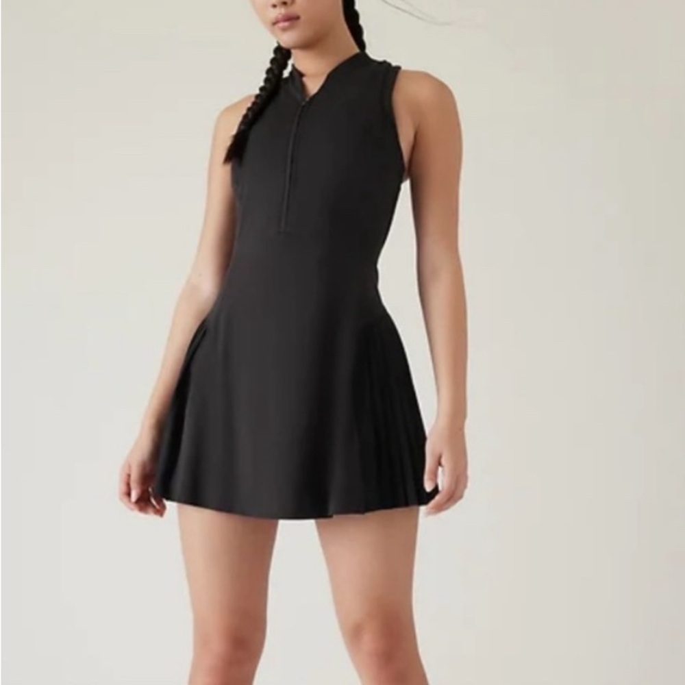 Athleta Advantage sleeveless dress skort for tennis, golf &  running, black, S